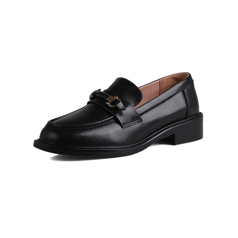 Zapatos de tacón de piel auténtica para mujer - Estilo retro británico