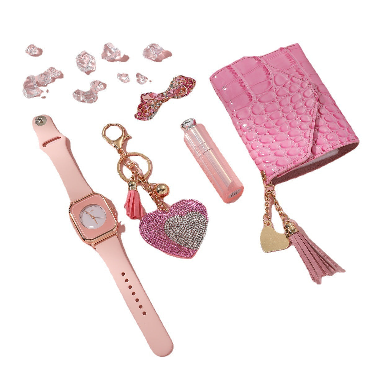 Elegante caja de regalo para reloj de mujer - Set de aniversario premium