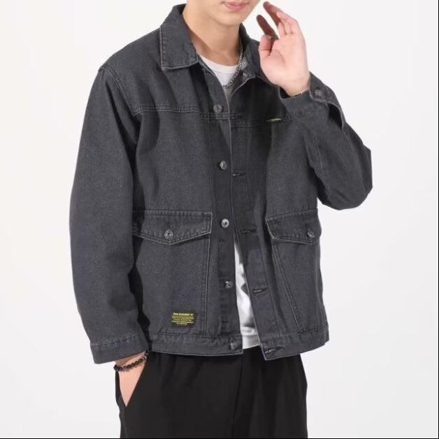 Men's American Casual Denim Jacket - Workwear Jean Jacket