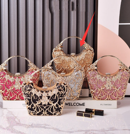 Clutch de noche calado brillante - Bolso de banquete 520 g