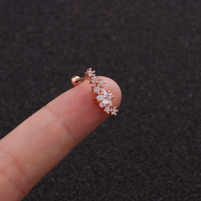 Pendientes de acero inoxidable con diseño de hojas de 22 g (18 variaciones)