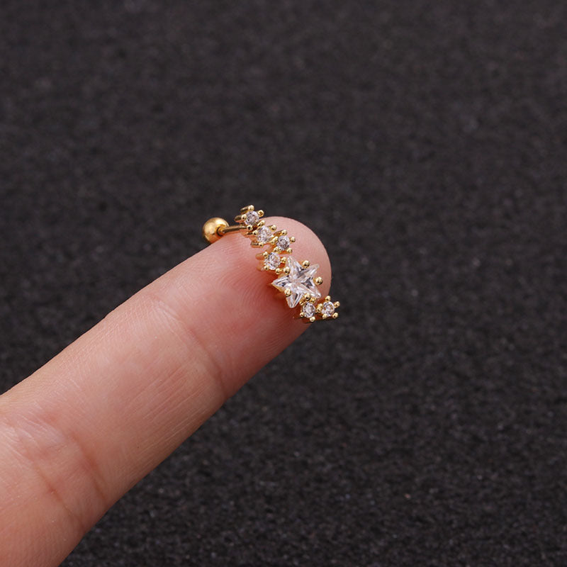 Pendientes de acero inoxidable con diseño de hojas de 22 g (18 variaciones)