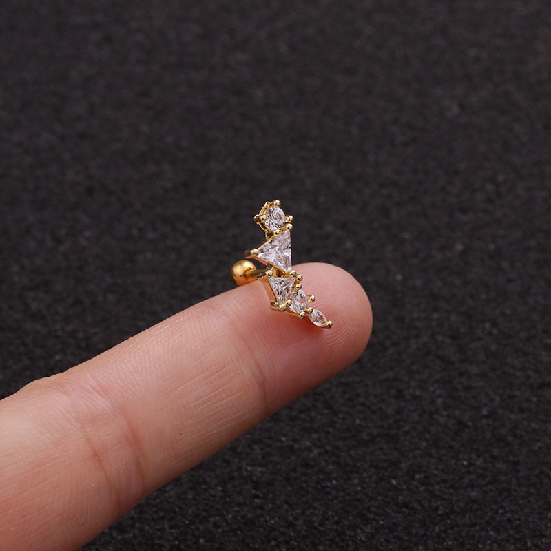 Pendientes de acero inoxidable con diseño de hojas de 22 g (18 variaciones)