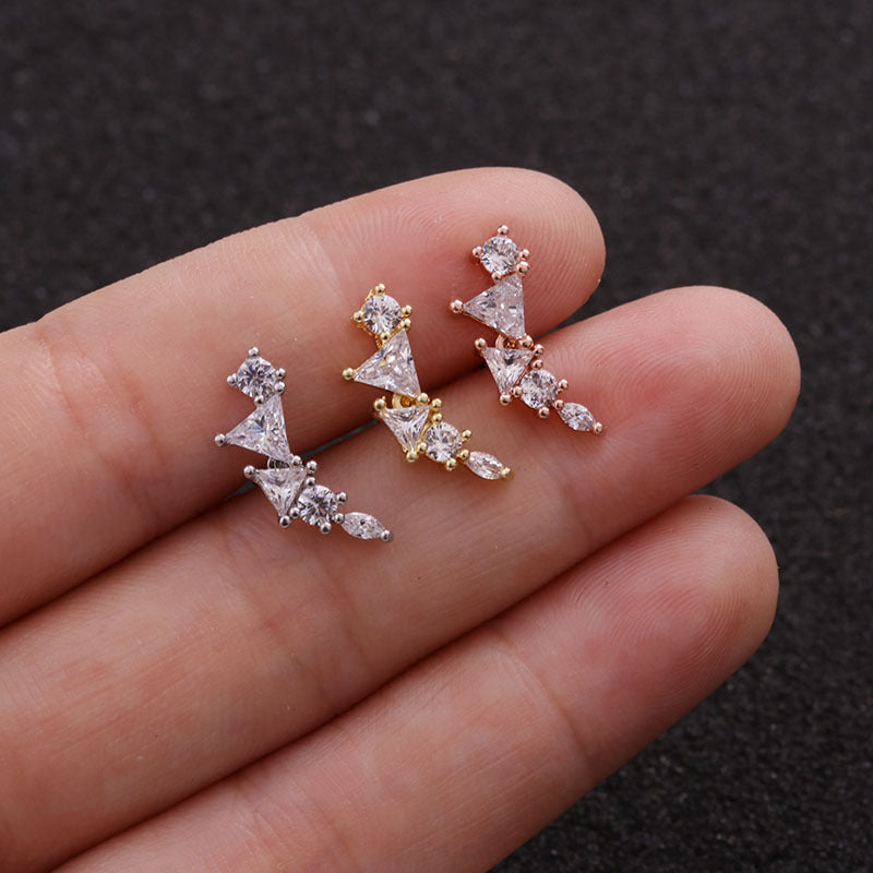 Pendientes de acero inoxidable con diseño de hojas de 22 g (18 variaciones)