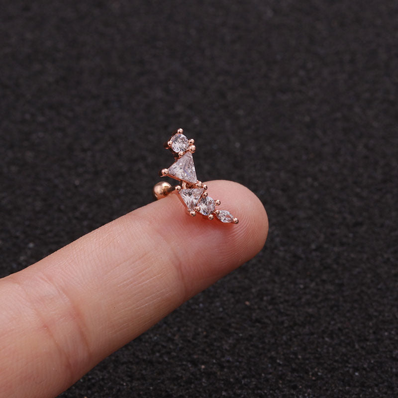 Pendientes de acero inoxidable con diseño de hojas de 22 g (18 variaciones)