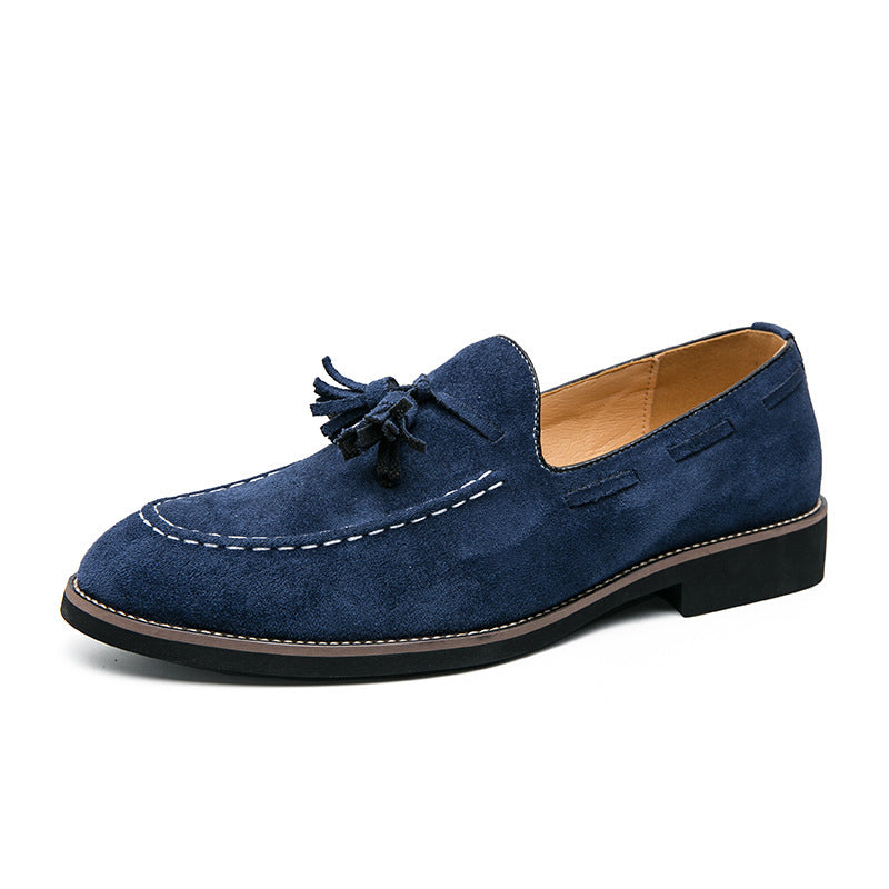 Men's Suede Fringed Loafers - Plus Size Comfort Loafers