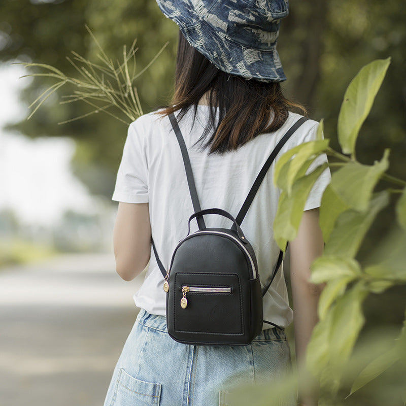 Mochila multibolsillos para mujer - PU de gran capacidad