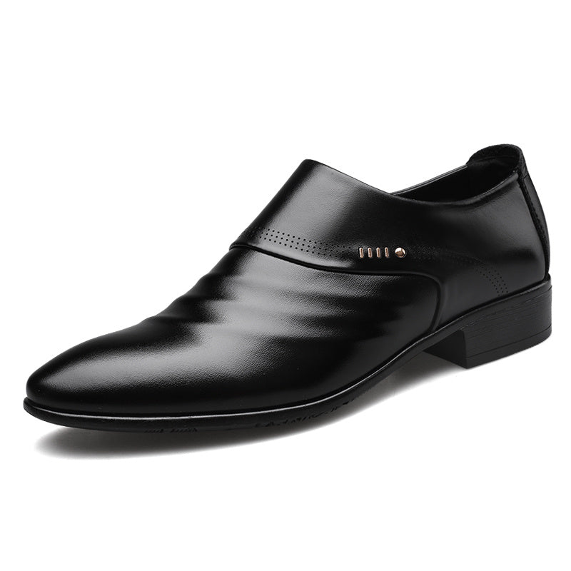 Men's Leather Pointed Toe Shoes - Elegant Casual Style