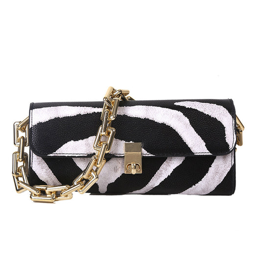 Sac Bandoulière Femme Automne Bicolore - Chaîne Dorée 280g