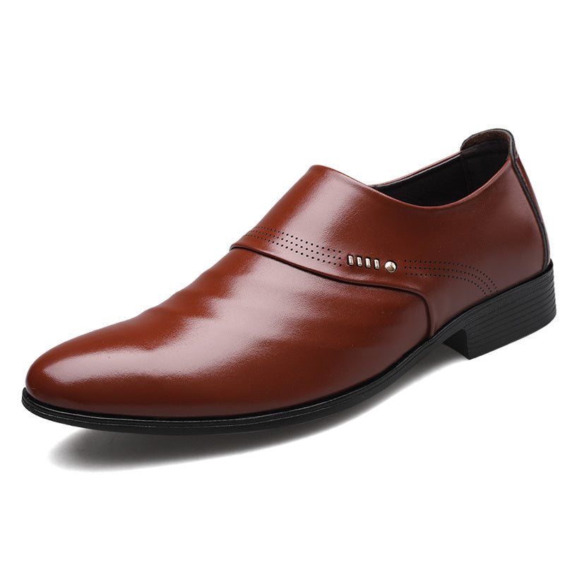 Men's Leather Pointed Toe Shoes - Elegant Casual Style