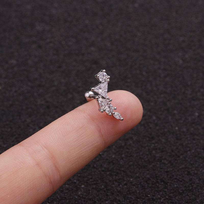 Pendientes de acero inoxidable con diseño de hojas de 22 g (18 variaciones)