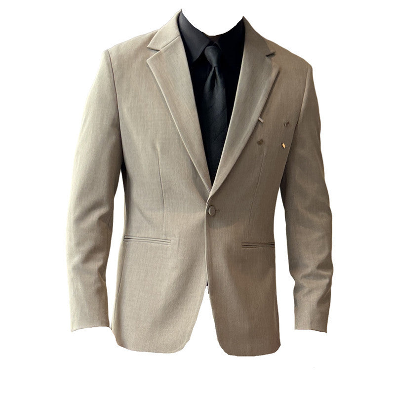 Men's 2 Piece Slim Fit Suit - Casual One Button Jacket