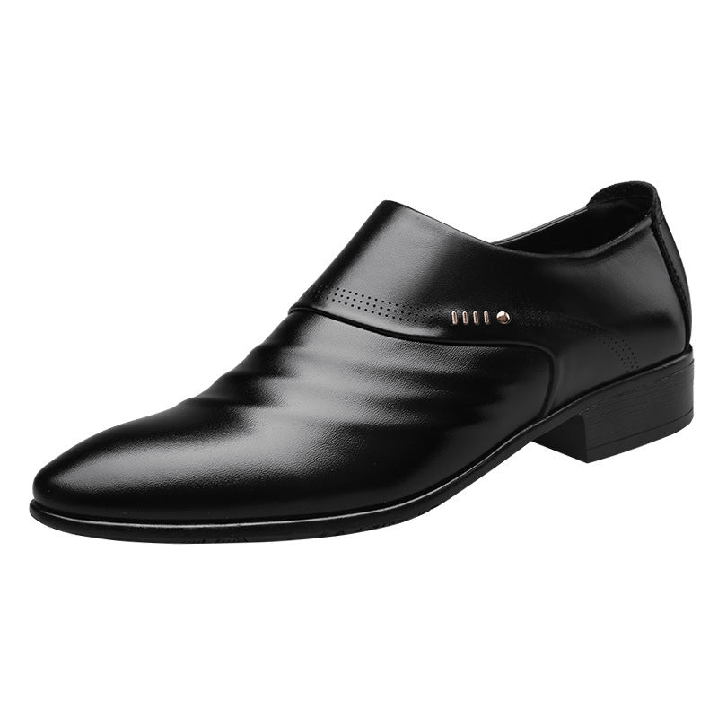 Men's Leather Pointed Toe Shoes - Elegant Casual Style
