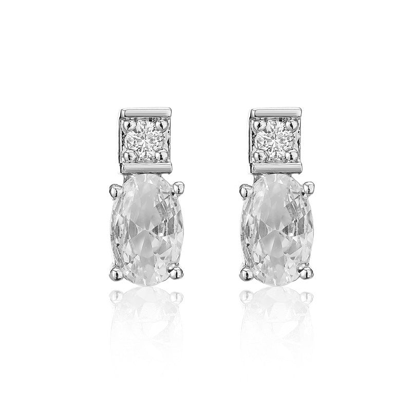 Pendientes de cristal bañados en cobre de 11 g - Formas geométricas