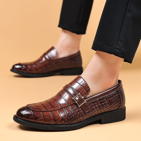 Chaussures Homme Cuir Motif Crocodile - Business Élégant