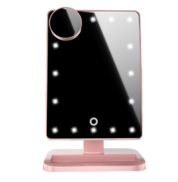 Miroir Maquillage Tactile LED Bluetooth Grossissant 10X - Enceinte Intégrée