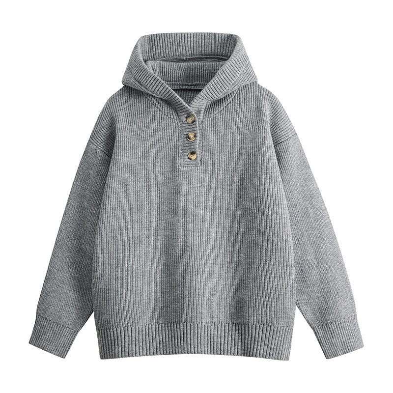 Pull Homme à Capuche Loose Fit - Tricot Oversize Style Décontracté