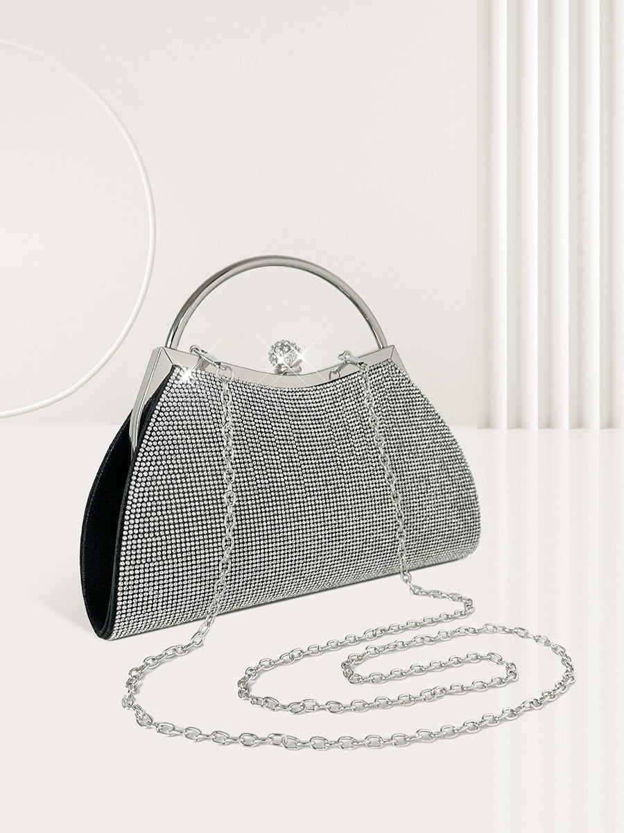 Bolso de mano para mujer, poliéster 620 g, detalles decorativos, 23 x 18 cm.