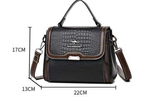 Bolso de hombro cuadrado de PU para mujer, 600 g - Bandolera compacta