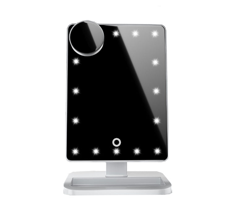 Miroir Maquillage Tactile LED Bluetooth Grossissant 10X - Enceinte Intégrée
