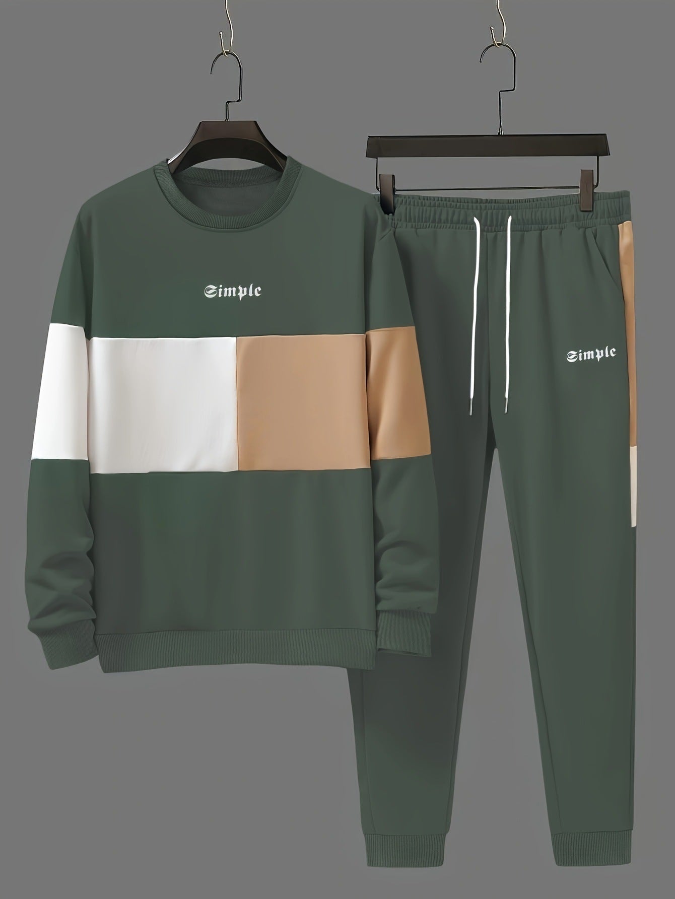 Men's Printed Tracksuit Set - Sports Jacket and Pants
