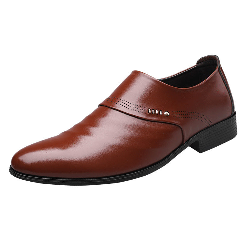Men's Leather Pointed Toe Shoes - Elegant Casual Style