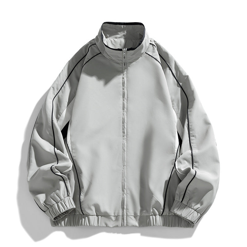 Chaqueta cortavientos informal para hombre - Chaqueta holgada para exteriores