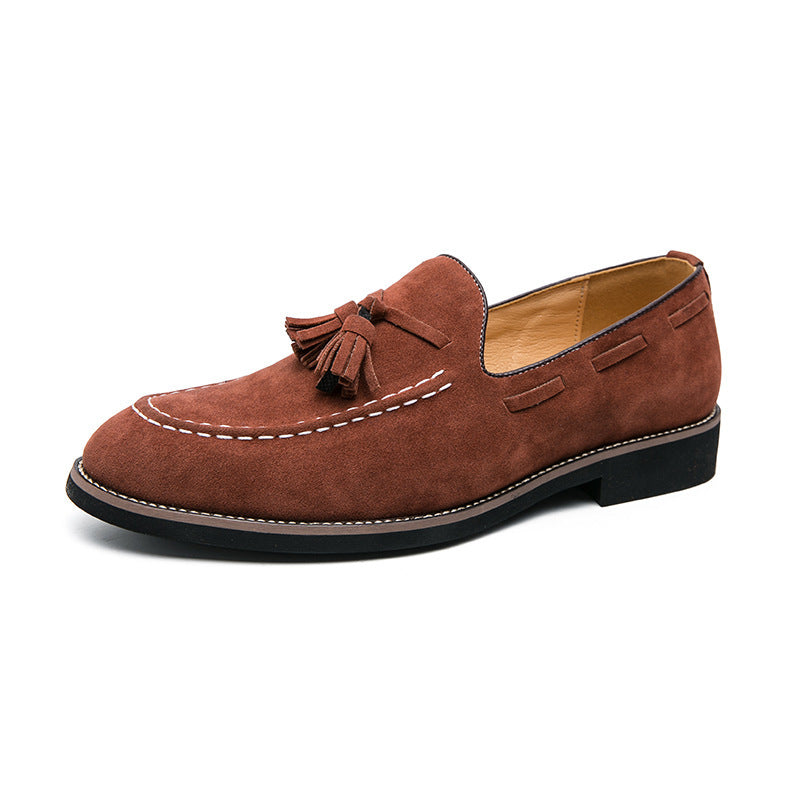Men's Suede Fringed Loafers - Plus Size Comfort Loafers