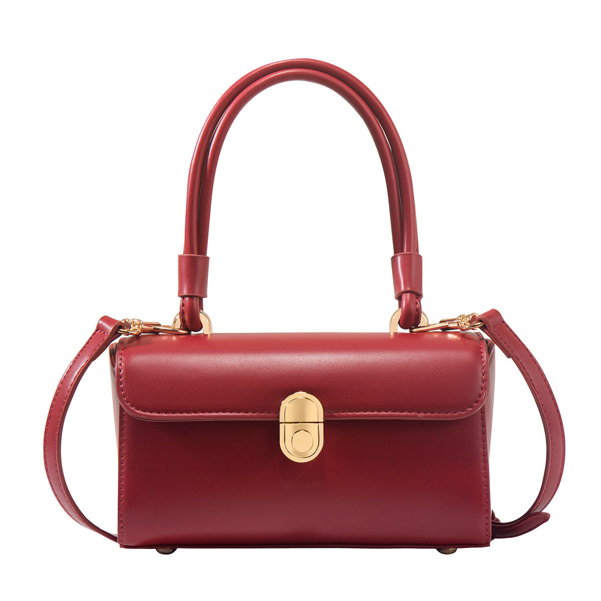Bolso bandolera retro vintage rojo de algodón para mujer