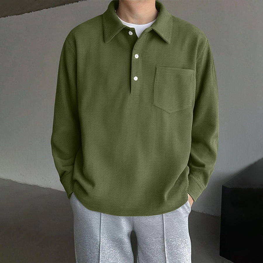 T-shirt Homme Casual Rétro Américain - Polyester Loose Fit