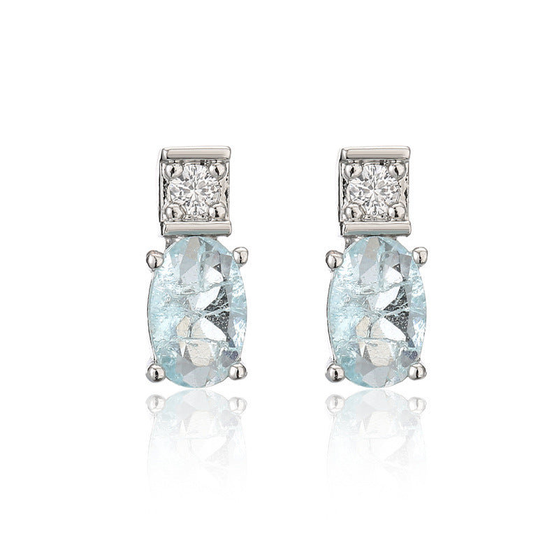 Pendientes de cristal bañados en cobre de 11 g - Formas geométricas