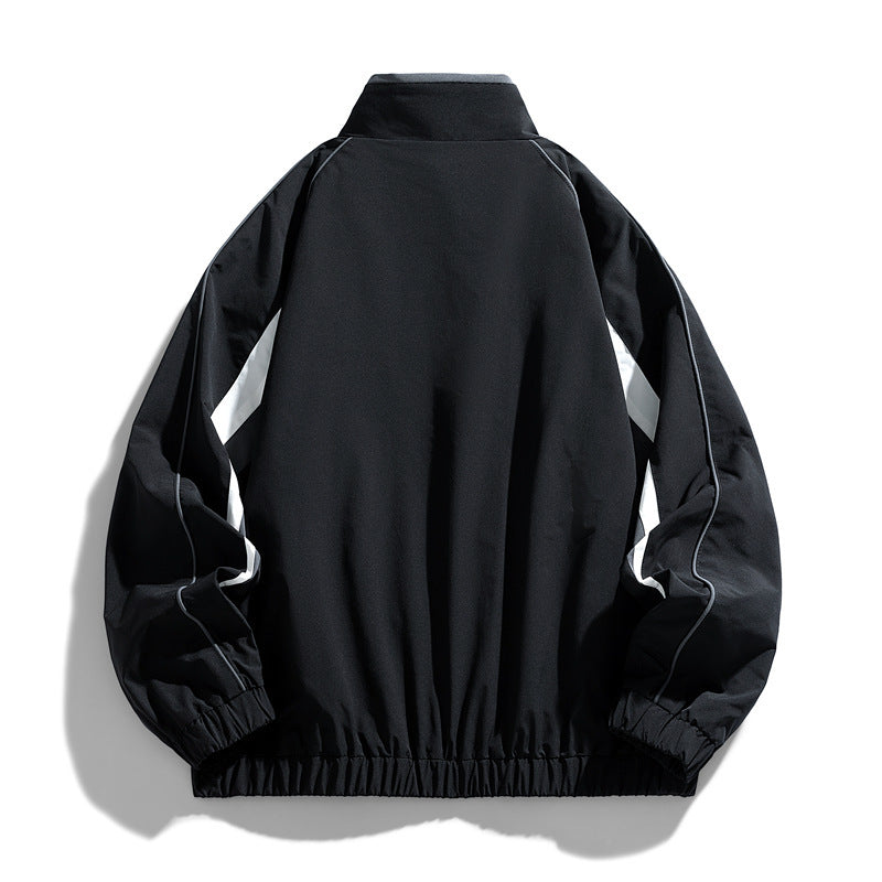Chaqueta cortavientos informal para hombre - Chaqueta holgada para exteriores