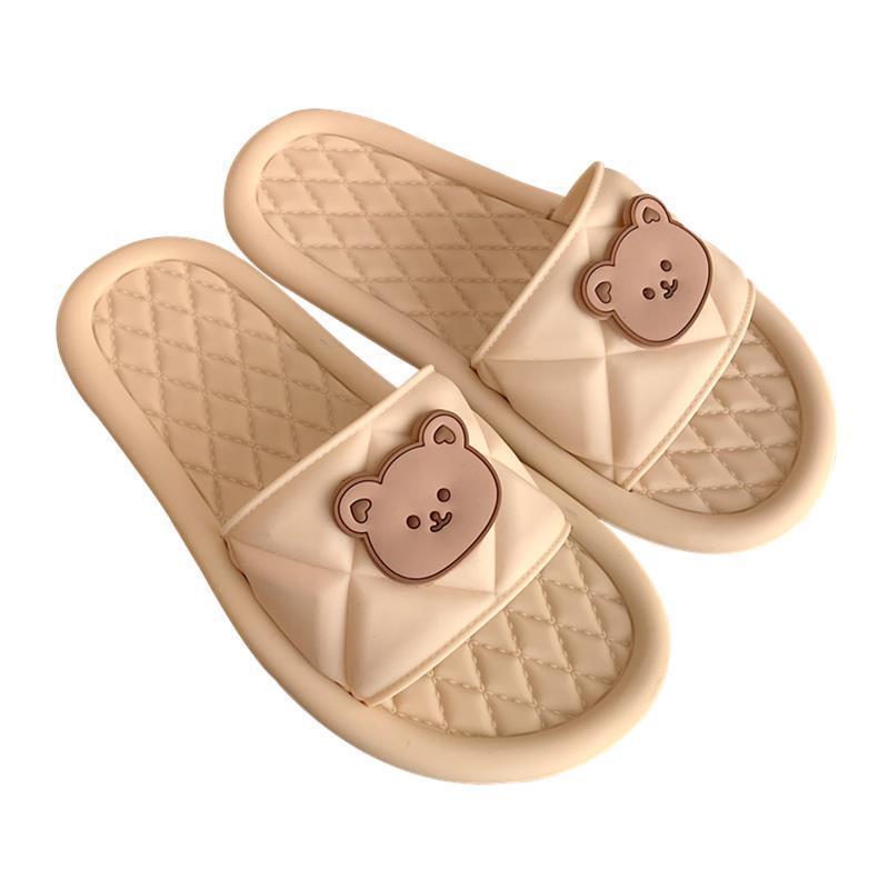 Summer Beach Flip Flops Teddy Bear - Comfortable Bathroom Home Slippers