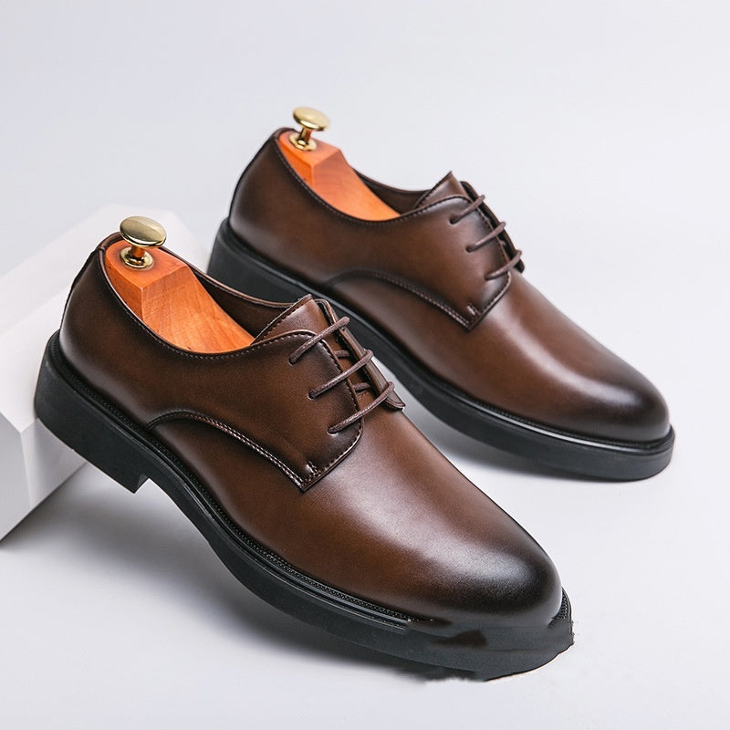 Men's Leather Shoes British Style - Business Casual Elegant