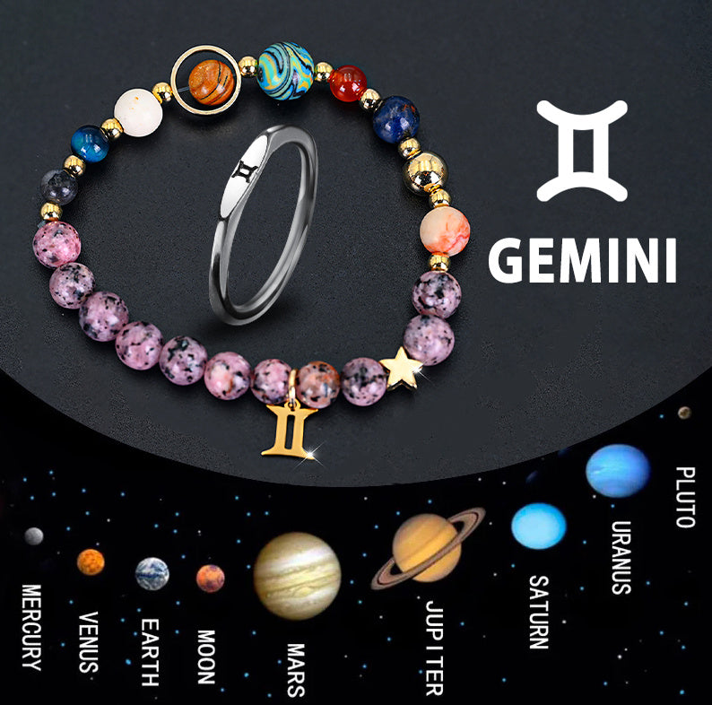 Anillos astrales minimalistas de los 12 signos del zodiaco, 20 g