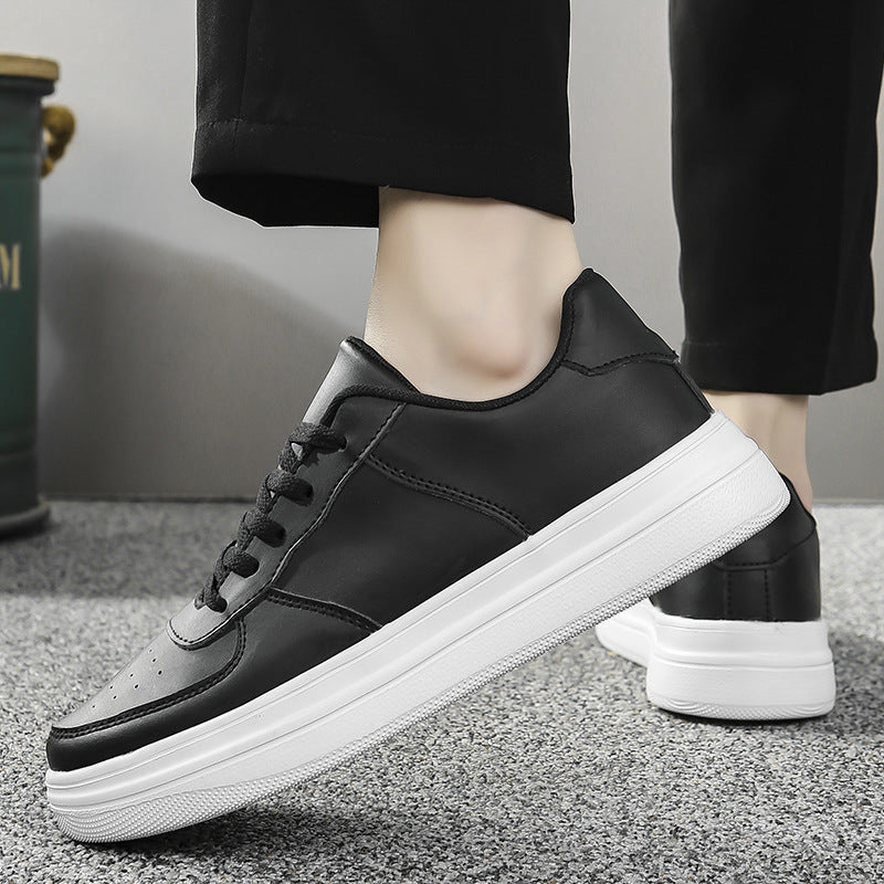Men's White Platform Sneakers - Large Size Spring Summer