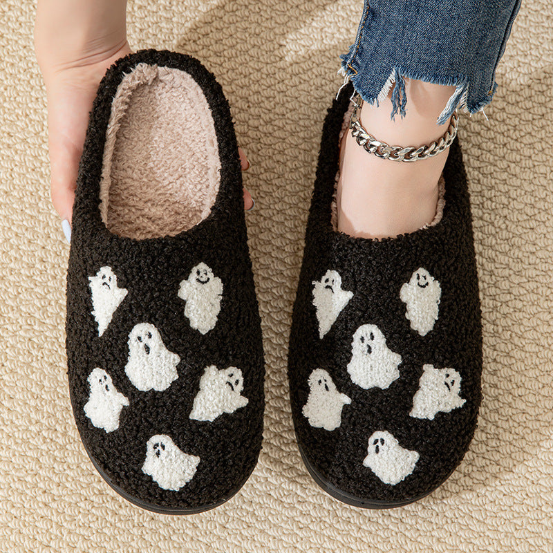 Pantuflas de calabaza de Halloween para mujer: cómodas pantuflas de casa