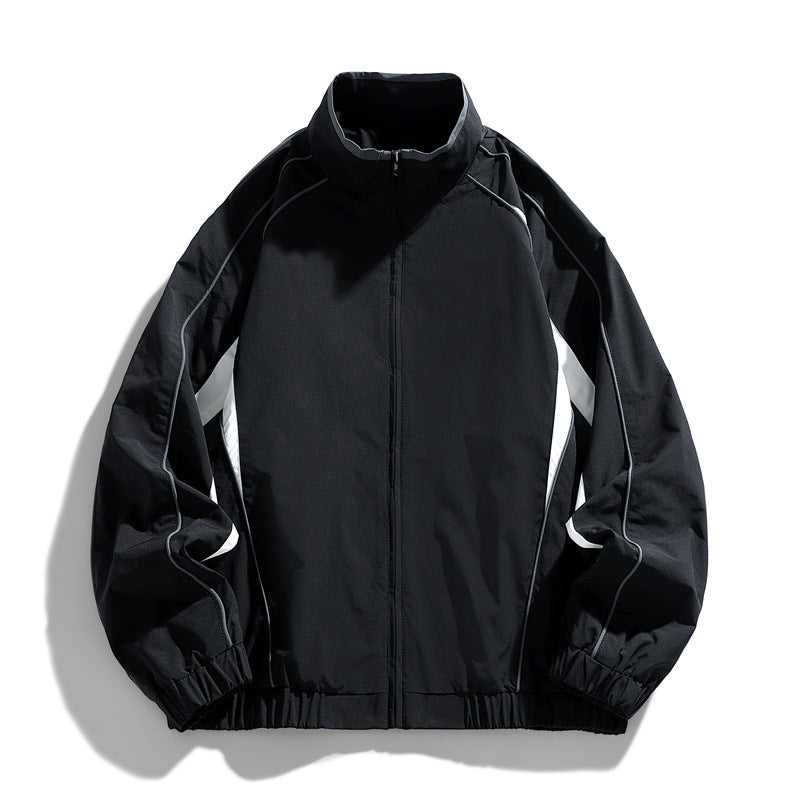 Chaqueta cortavientos informal para hombre - Chaqueta holgada para exteriores