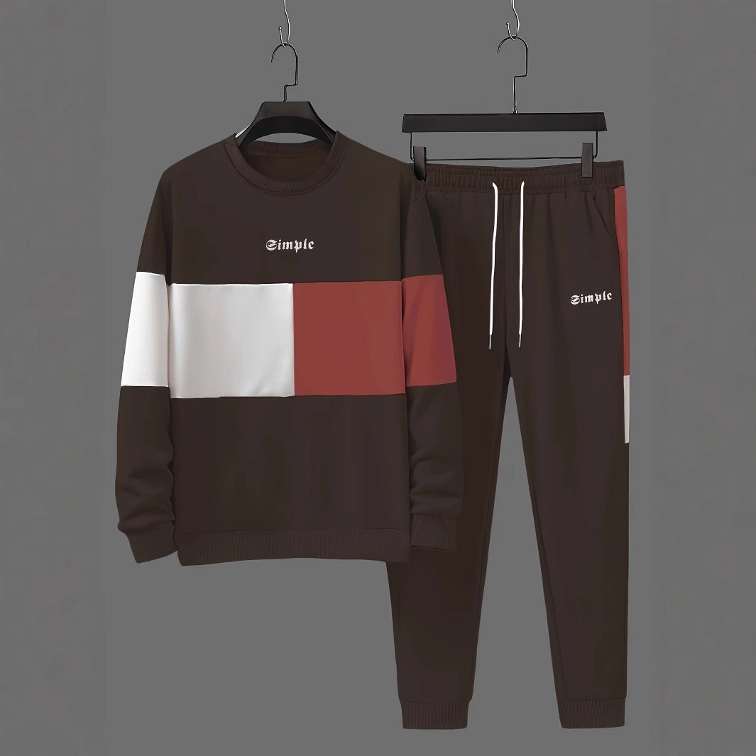 Men's Printed Tracksuit Set - Sports Jacket and Pants