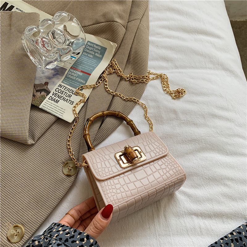 Bolso de mano con cadena para mujer, estilo japonés-coreano - Superficie suave