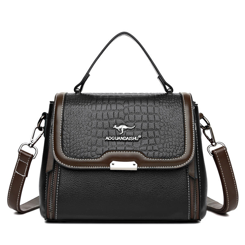 Bolso de hombro cuadrado de PU para mujer, 600 g - Bandolera compacta
