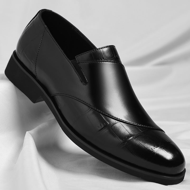 Men's Leather Shoes Slip-On Retro Style - Business Casual