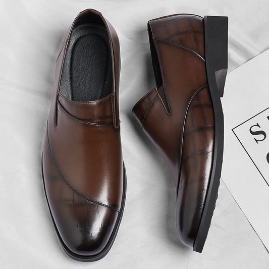 Chaussures Homme Cuir Sans Lacets Style Rétro - Business Casual