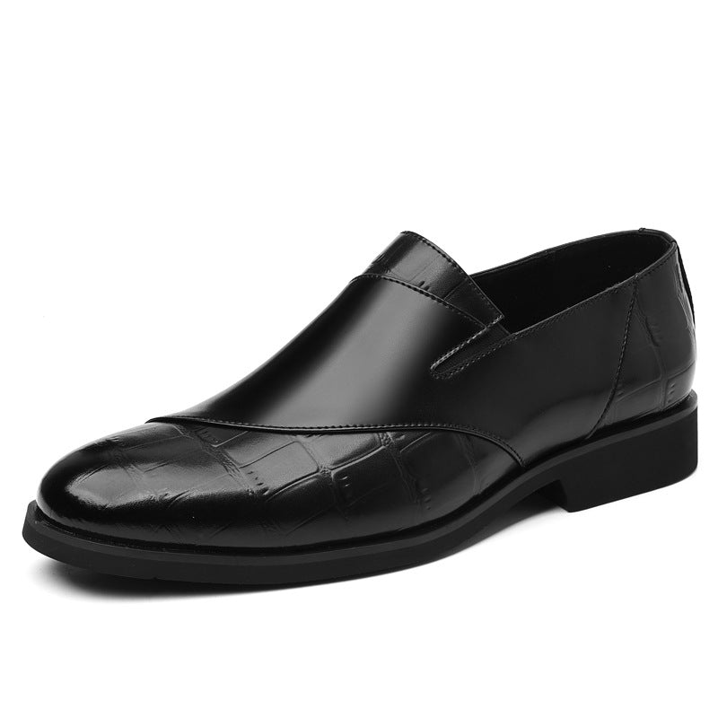 Men's Leather Shoes Slip-On Retro Style - Business Casual