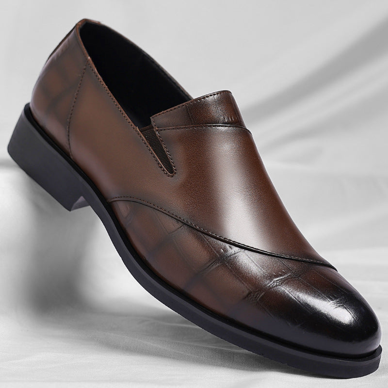Men's Leather Shoes Slip-On Retro Style - Business Casual