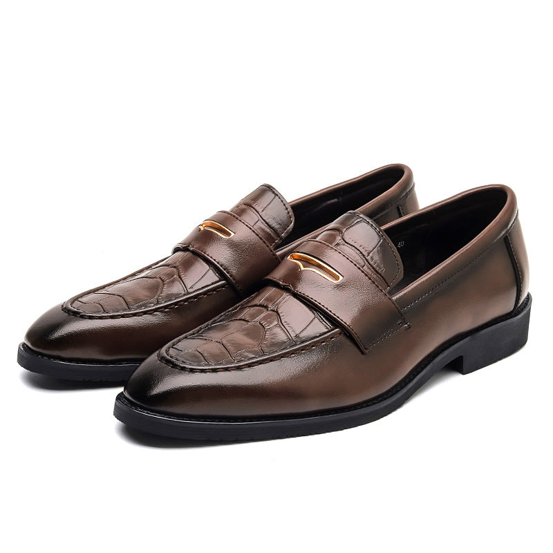 Men's Leather Pointed Toe Shoes Plus Size - Formal Business
