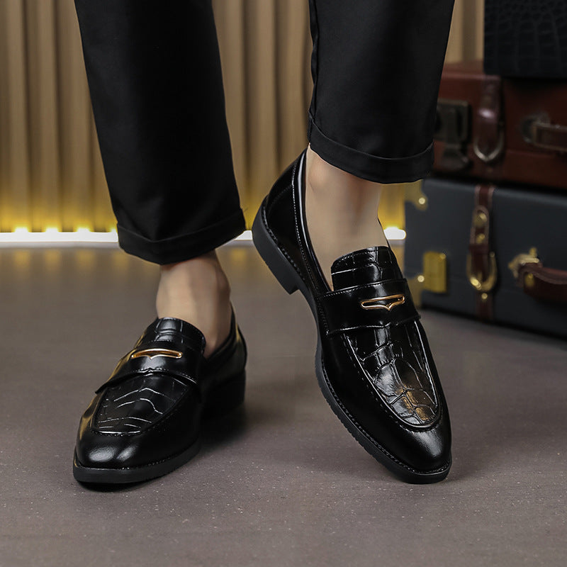 Men's Leather Pointed Toe Shoes Plus Size - Formal Business