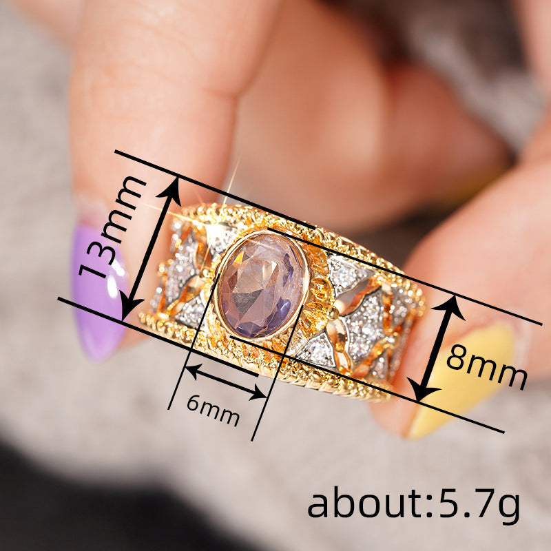 Anillo circular sencillo para mujer de 14 g - Diseño minimalista