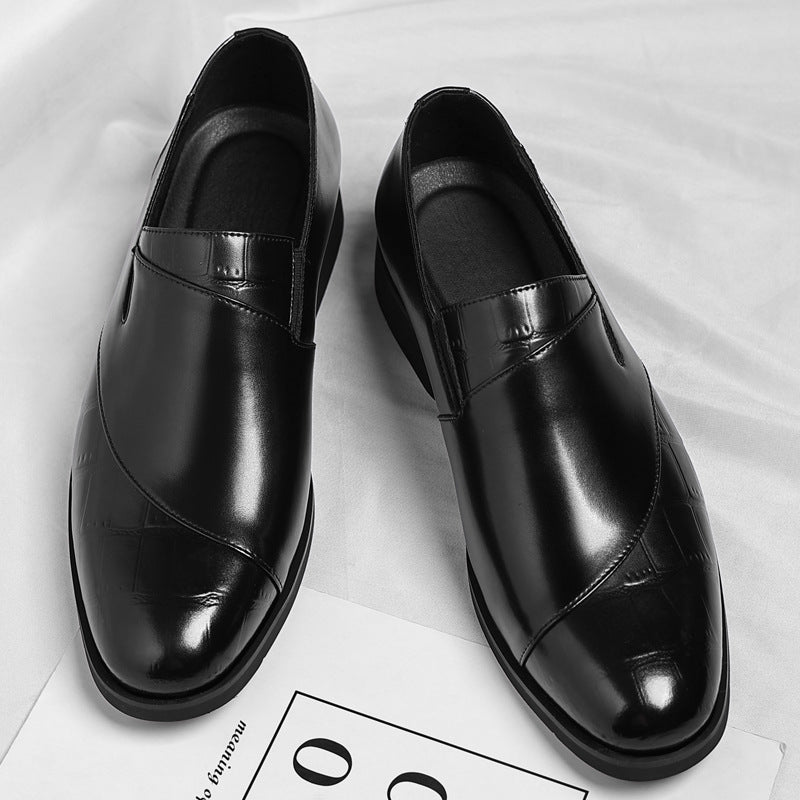 Men's Leather Shoes Slip-On Retro Style - Business Casual