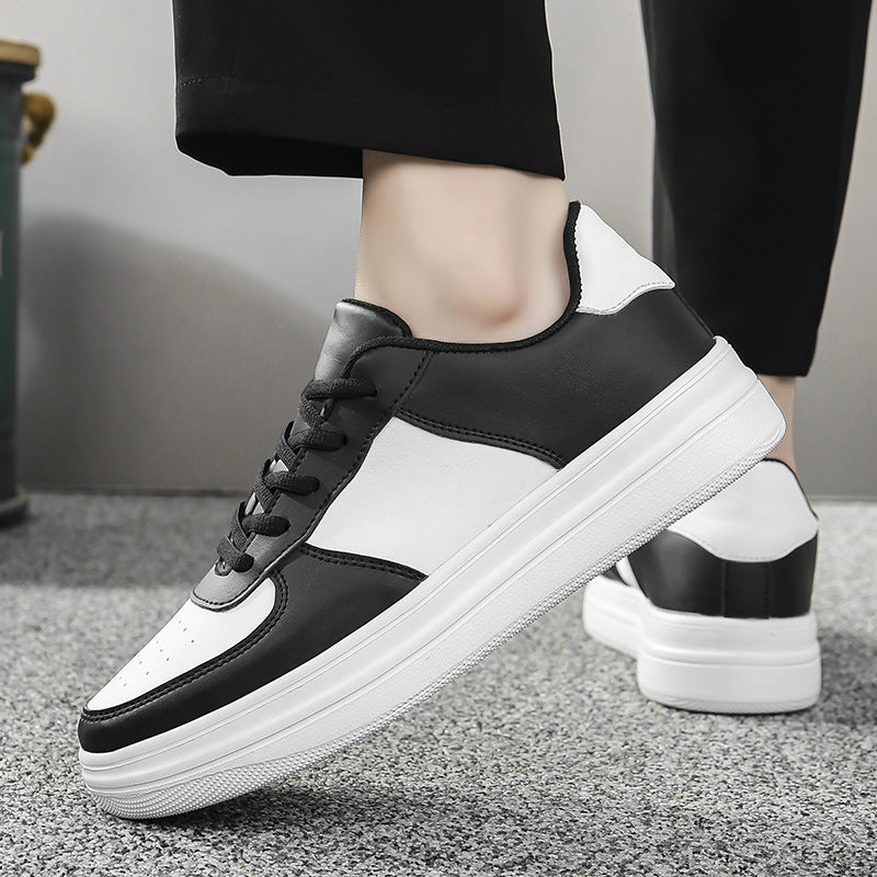 Men's White Platform Sneakers - Large Size Spring Summer